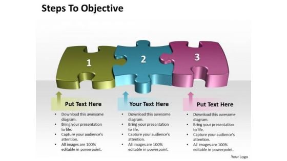 Business Diagram Steps To Objective Strategy Diagram
