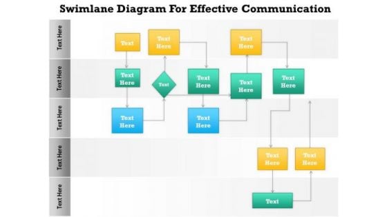 Business Diagram Swimlane Diagram For Effective Communication Presentation Template