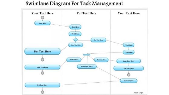 Business Diagram Swimlane Diagram For Task Management Presentation Template