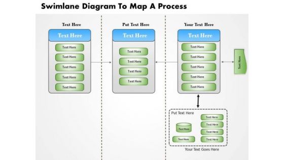 Business Diagram Swimlane Diagram To Map A Process Presentation Template