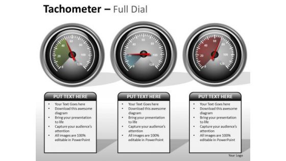 Business Diagram Tachometer Full Dial Business Cycle Diagram