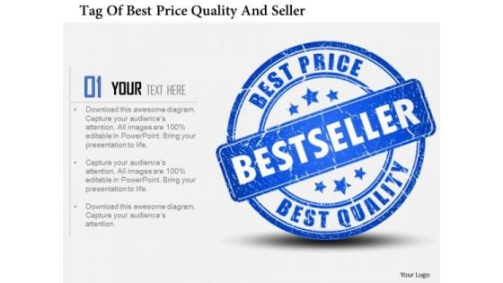 Business Diagram Tag Of Best Price Quality And Seller Presentation Template