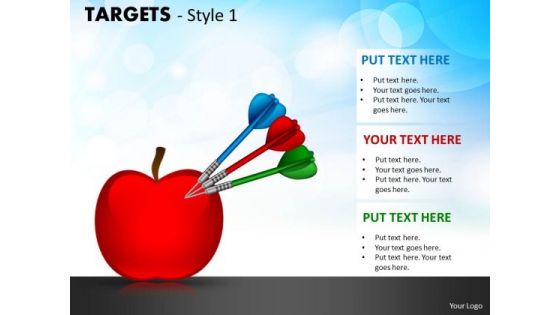 Business Diagram Targets Style 1 Sales Diagram