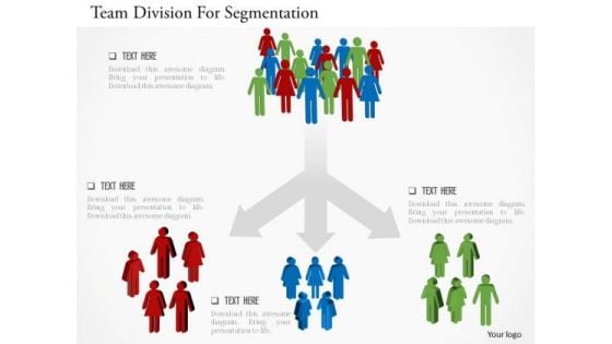 Business Diagram Team Division For Segmentation Presentation Template
