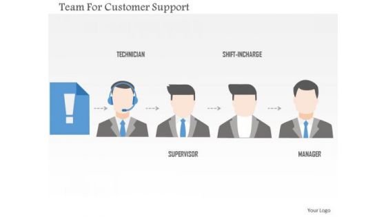 Business Diagram Team For Customer Support Presentation Template