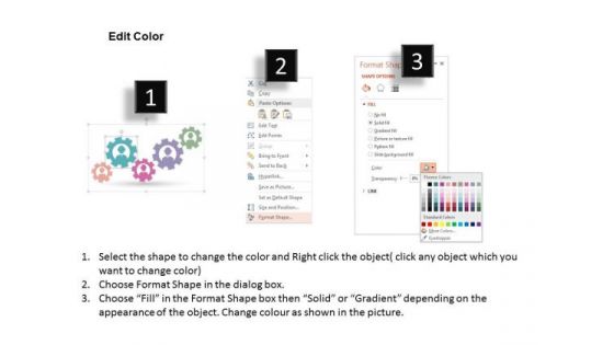 Business Diagram Teamwork Gear Design Business Men Icon Presentation Template