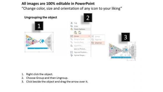 Business Diagram Technology Icons With Globe For Data Transfer Presentation Template