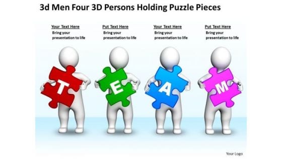 Business Diagram Templates 3d Men Four Persons Holding Puzzle Pieces PowerPoint Slides Business Diagram Templates 3d Men Four Persons Holding Puzzle Pieces PowerPoint Slides