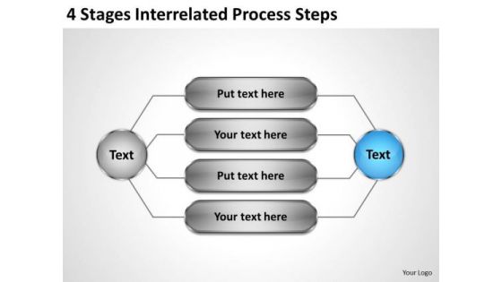 Business Diagram Templates 4 Stages Interrelated Process Steps Ppt 6 PowerPoint Slides