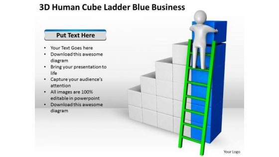 Business Diagram Templates Ladder Blue PowerPoint Ppt Backgrounds For Slides