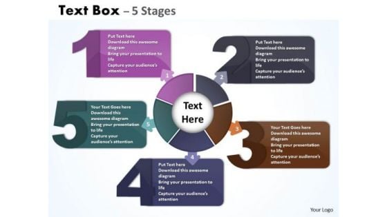 Business Diagram Text Box Style Strategy Diagram