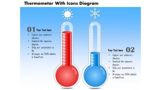 Business Diagram Thermometer With Icons Diagram PowerPoint Ppt Presentation