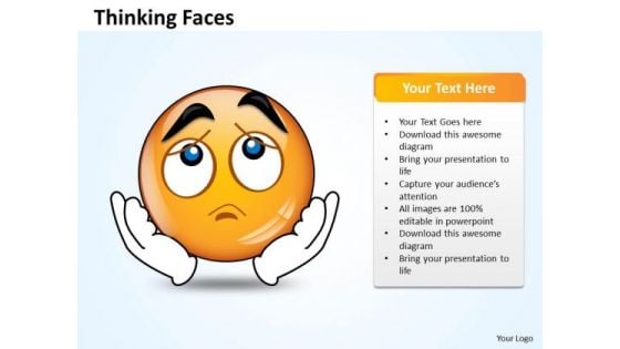 Business Diagram Thinking Faces Business Diagram