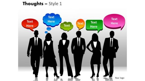 Business Diagram Thoughts Style 1 Sales Diagram
