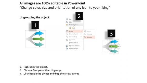 Business Diagram Three Arrows With Human Icons Presentation Template