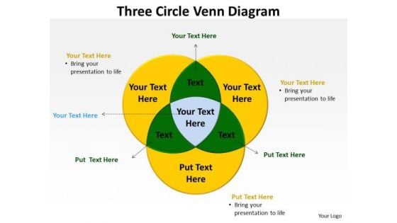 Business Diagram Three Circle Venn Diagram Marketing Diagram