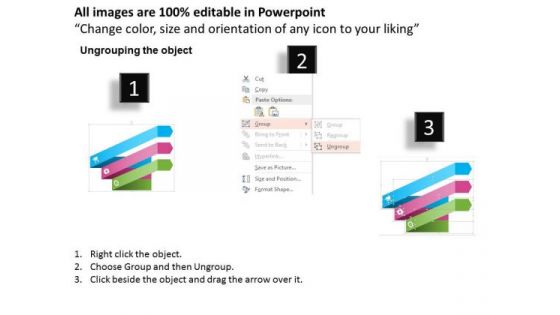 Business Diagram Three Different Positioned Text Boxes With Multicolor PowerPoint Slide Template