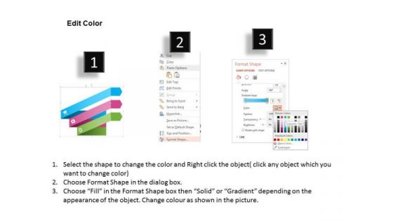 Business Diagram Three Different Positioned Text Boxes With Multicolor PowerPoint Slide Template