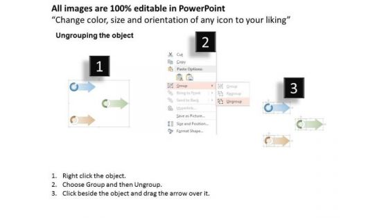 Business Diagram Three Icons Arrow Text Boxes PowerPoint Template