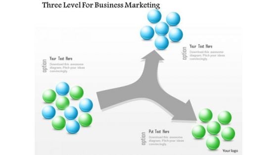 Business Diagram Three Level For Business Marketing Presentation Template
