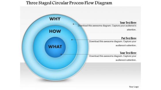 Business Diagram Three Staged Circular Process Flow Diagram Presentation Template