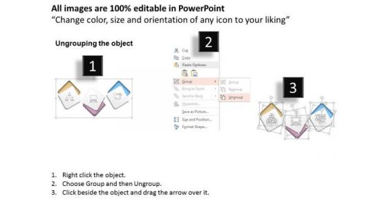 Business Diagram Three Staged Icons For Business Timeline Presentation Template