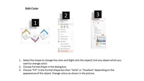 Business Diagram Three Staged Icons For Business Timeline Presentation Template