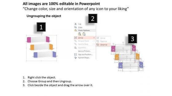 Business Diagram Three Staged Sequential Infographics With Icons PowerPoint Template