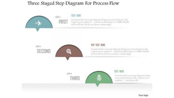 Business Diagram Three Staged Step Diagram For Process Flow Presentation Template Business Diagram Three Staged Step Diagram For Process Flow Presentation Template