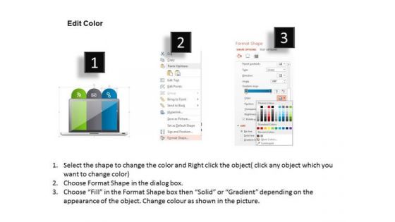 Business Diagram Three Technology Icon Diagram Presentation Template