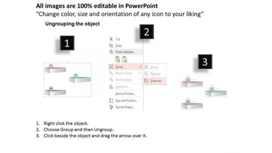 Business Diagram Three Text Boxes With Internet Icons Presentation Template