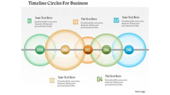 Business Diagram Timeline Circles For Business Presentation Template