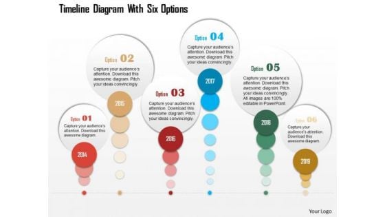 Business Diagram Timeline Diagram With Six Options Presentation Template