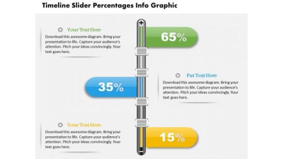 Business Diagram Timeline Slider Percentages Info Graphic Presentation Template