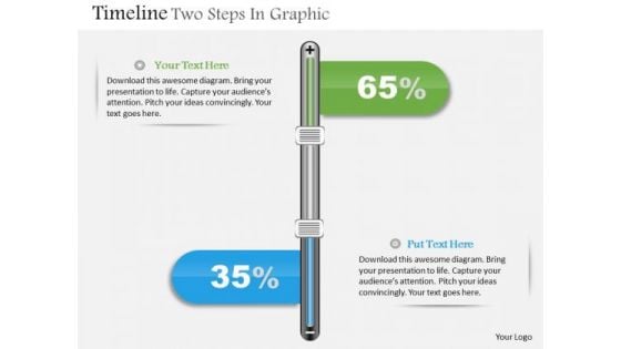 Business Diagram Timeline Two Steps In Graphic Presentation Template