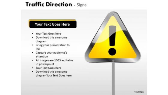 Business Diagram Traffic Direction Signs Mba Models And Frameworks