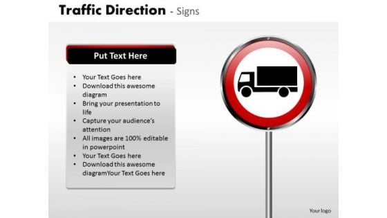 Business Diagram Traffic Direction Signs Sales Diagram