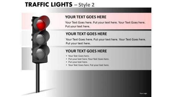 Business Diagram Traffic Lights Business Cycle Diagram