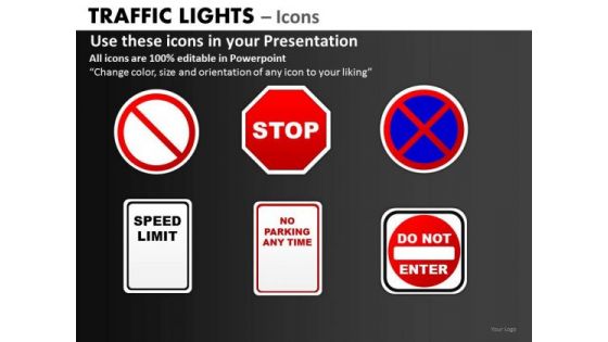 Business Diagram Traffic Lights Icons Business Finance Strategy Development