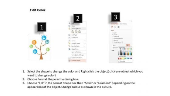 Business Diagram Tree With Business Icons Presentation Template