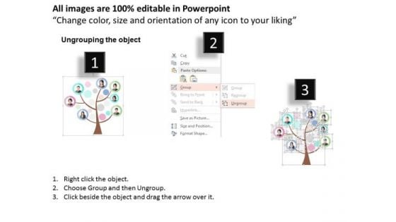 Business Diagram Tree With Team Icons Presentation Template
