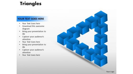 Business Diagram Triangles Sales Diagram