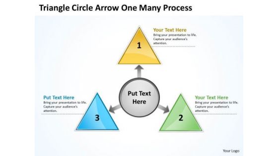 Business Diagram Triganle Circle Arrow One Many Process Business Cycle Diagram