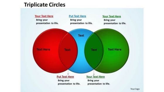 Business Diagram Triplicate Circles Diagram Sales Diagram