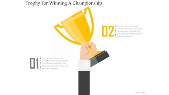 Business Diagram Trophy For Winning A Championship Presentation Template