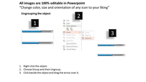 Business Diagram Two Bar Icons For Battery Charging Presentation Template