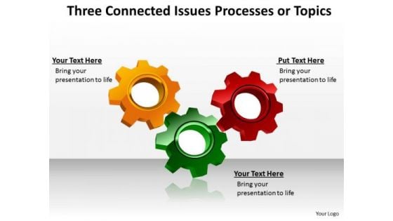 Business Diagram Two Connected Issues Processes Or Topics Strategic Management