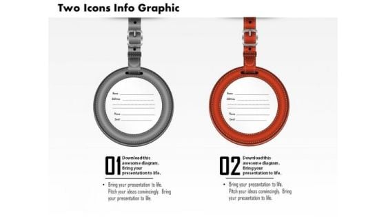 Business Diagram Two Icons Info Graphic Presentation Template