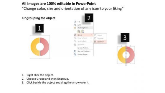 Business Diagram Two Icons With Circle Diagram Presentation Template