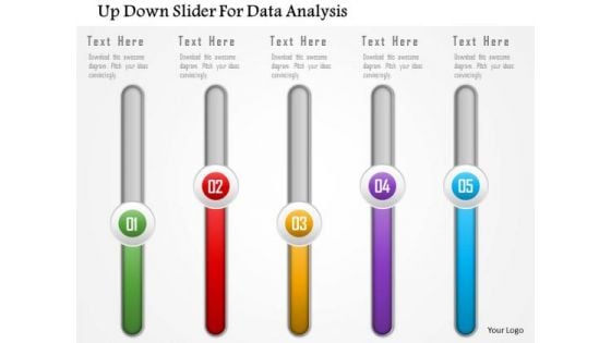 Business Diagram Up Down Slider For Data Analysis Presentation Template